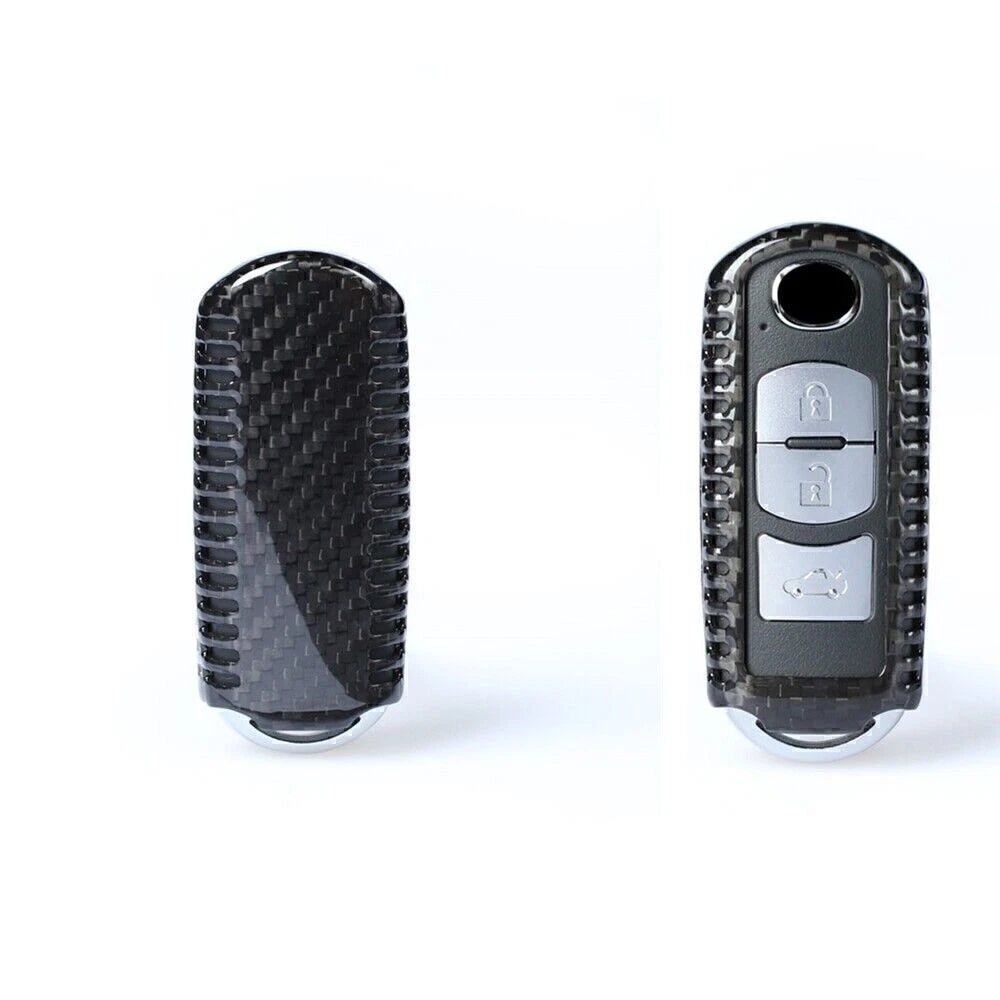 Carbon Fiber Key Case Cover for Mazda 3/6/CX-5/9/Miata (2004-2023)