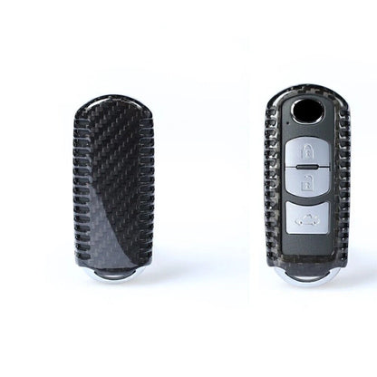 Carbon Fiber Key Case Cover for Mazda 3/6/CX-5/9/Miata (2004-2023)