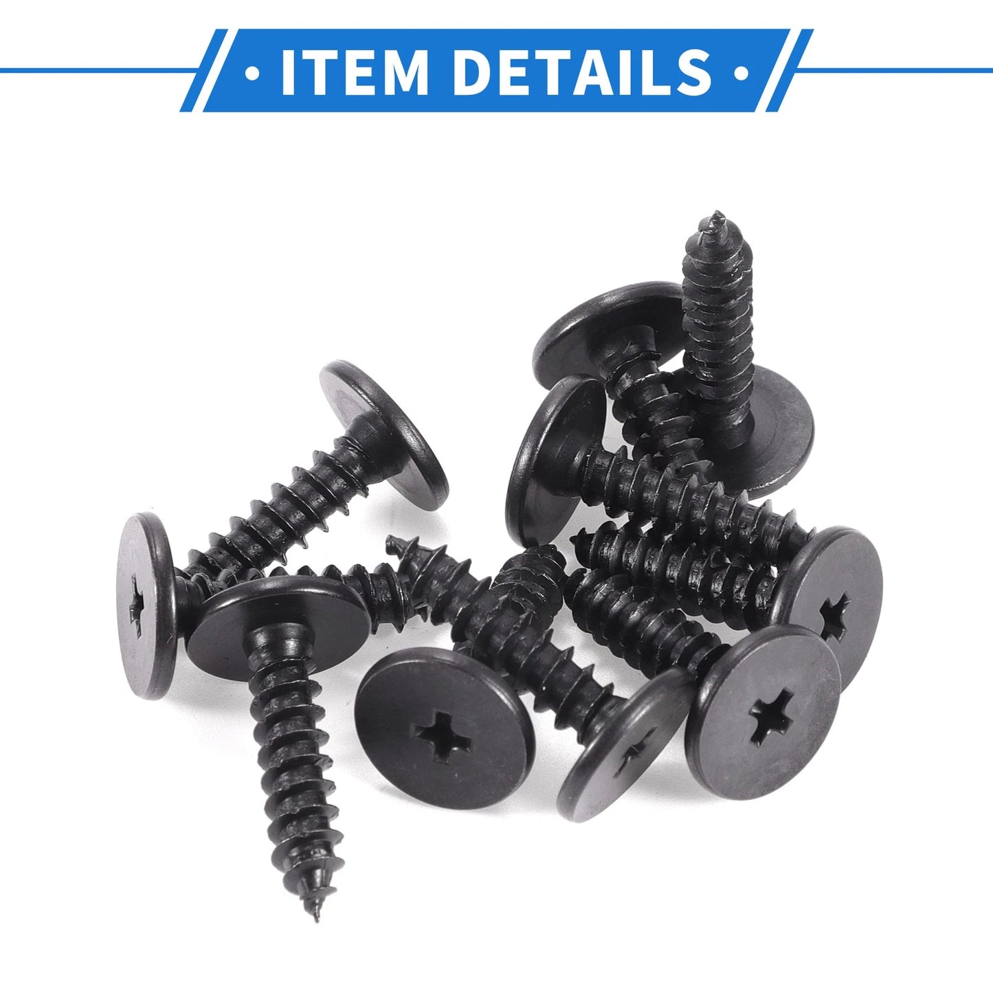 10 Pcs Fender Liner Splash Shield Bumper Cover Screws for Honda Accord (2003-2007)