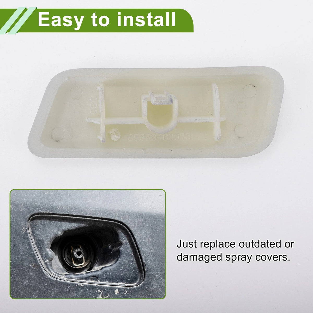 Washer Nozzle Cover for Toyota Land Cruiser (2016-2021) Unpainted