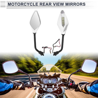 Rear View Mirrors / Handlebar Mirrors for M10 Black White Iron Plastic