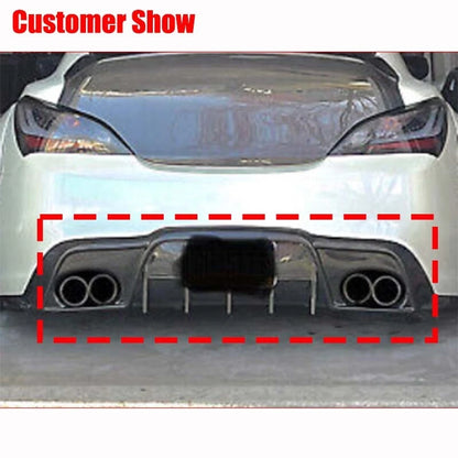 Carbon Fiber Rear Bumper Lip Diffuser for Hyundai Genesis Coupe 2009-2016