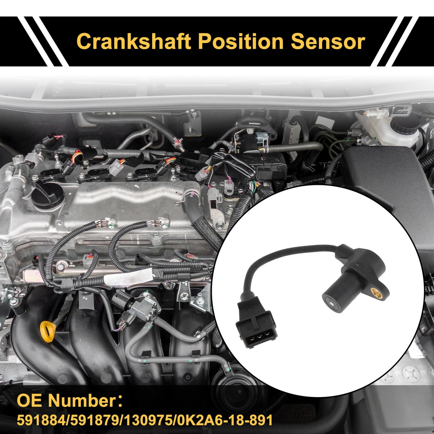 Crankshaft Position Sensor for KIA Sephia 1.8i 16V (1995-1997)
