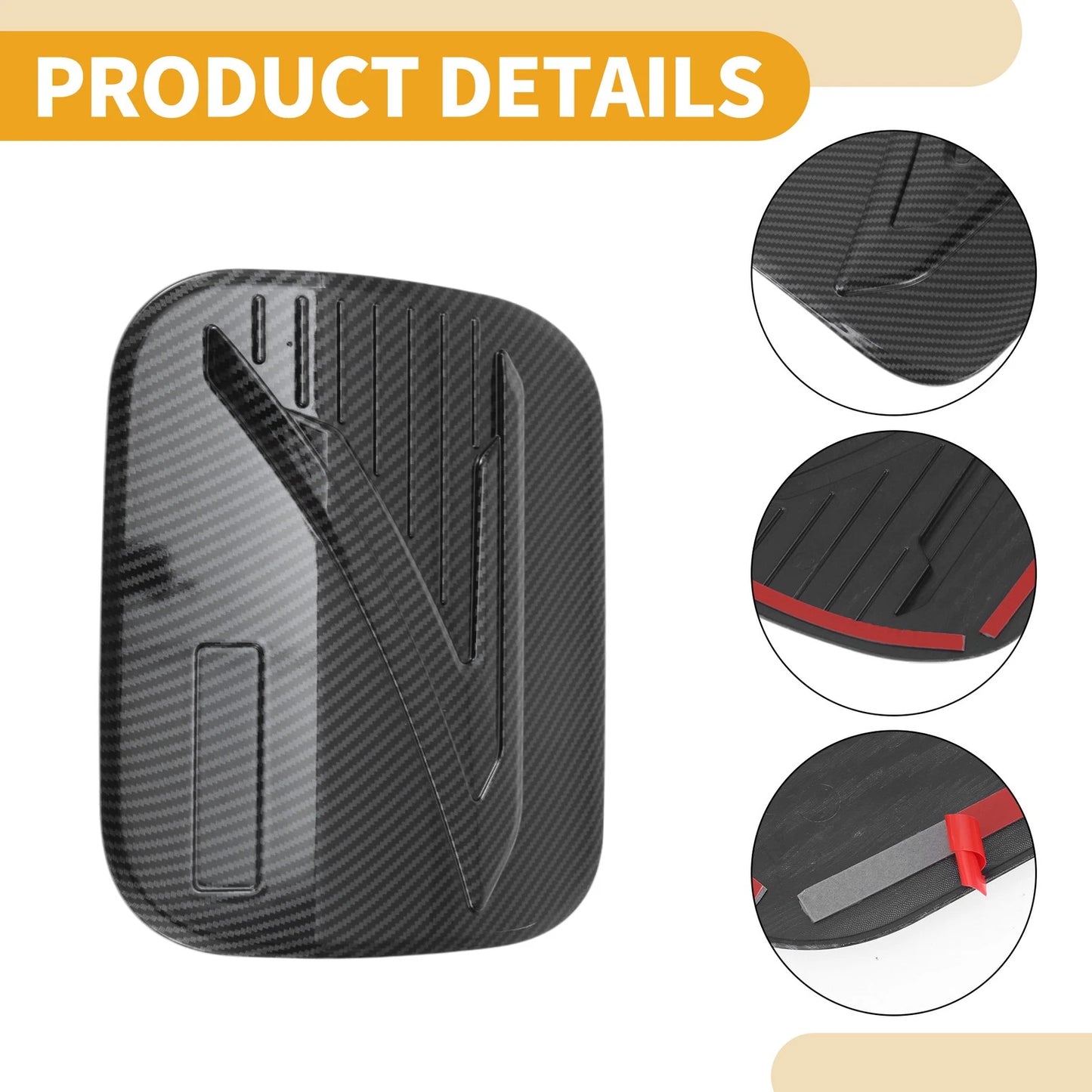 Fuel Tank Door Cap Carbon Fiber Black for Toyota Corolla Cross (2022–2024)