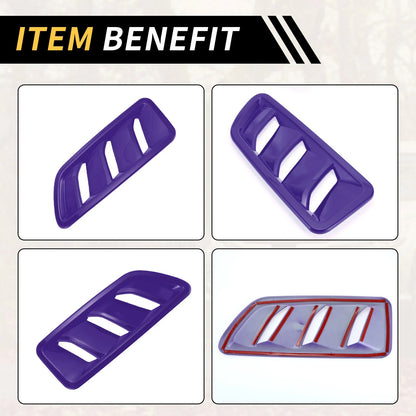 Front Hood Air Outlet Vent Cover Trim for Jeep JL JLU (2018-2024) Purple