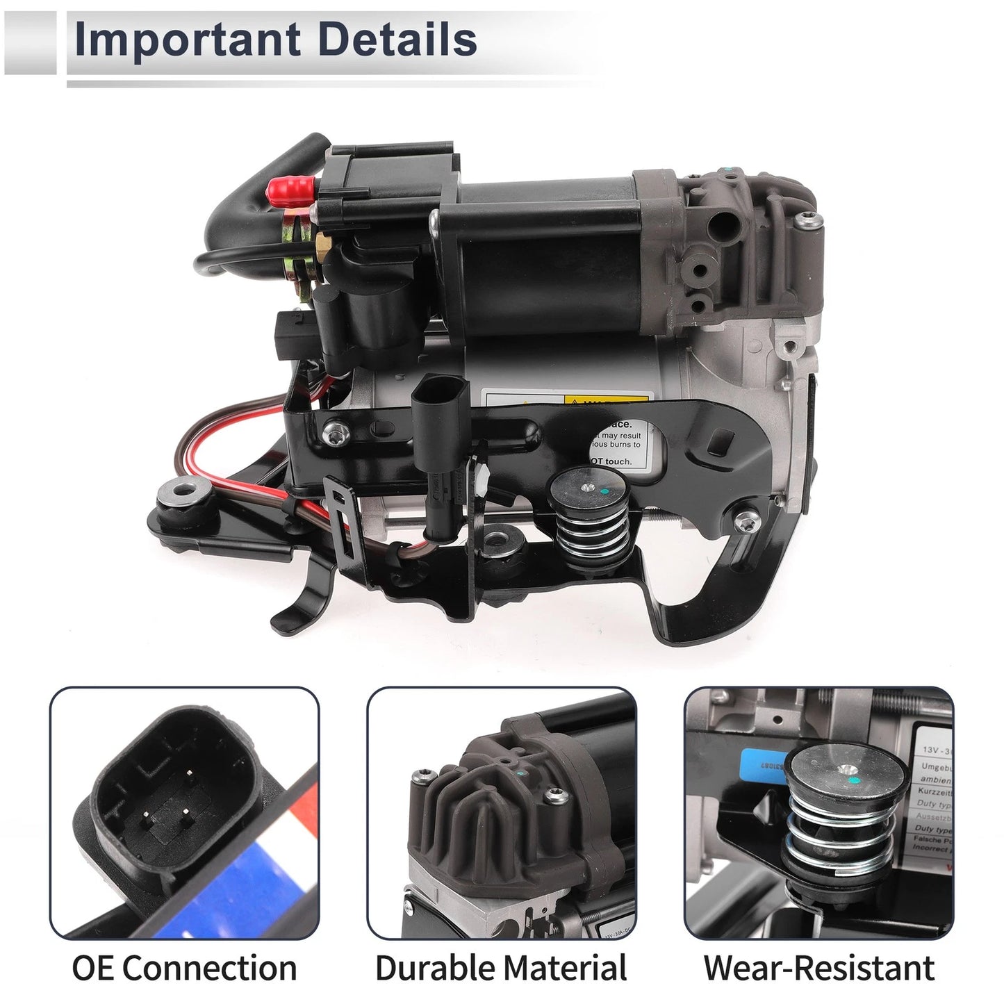 Air Suspension Compressor for BMW 640i xDrive Gran Turismo