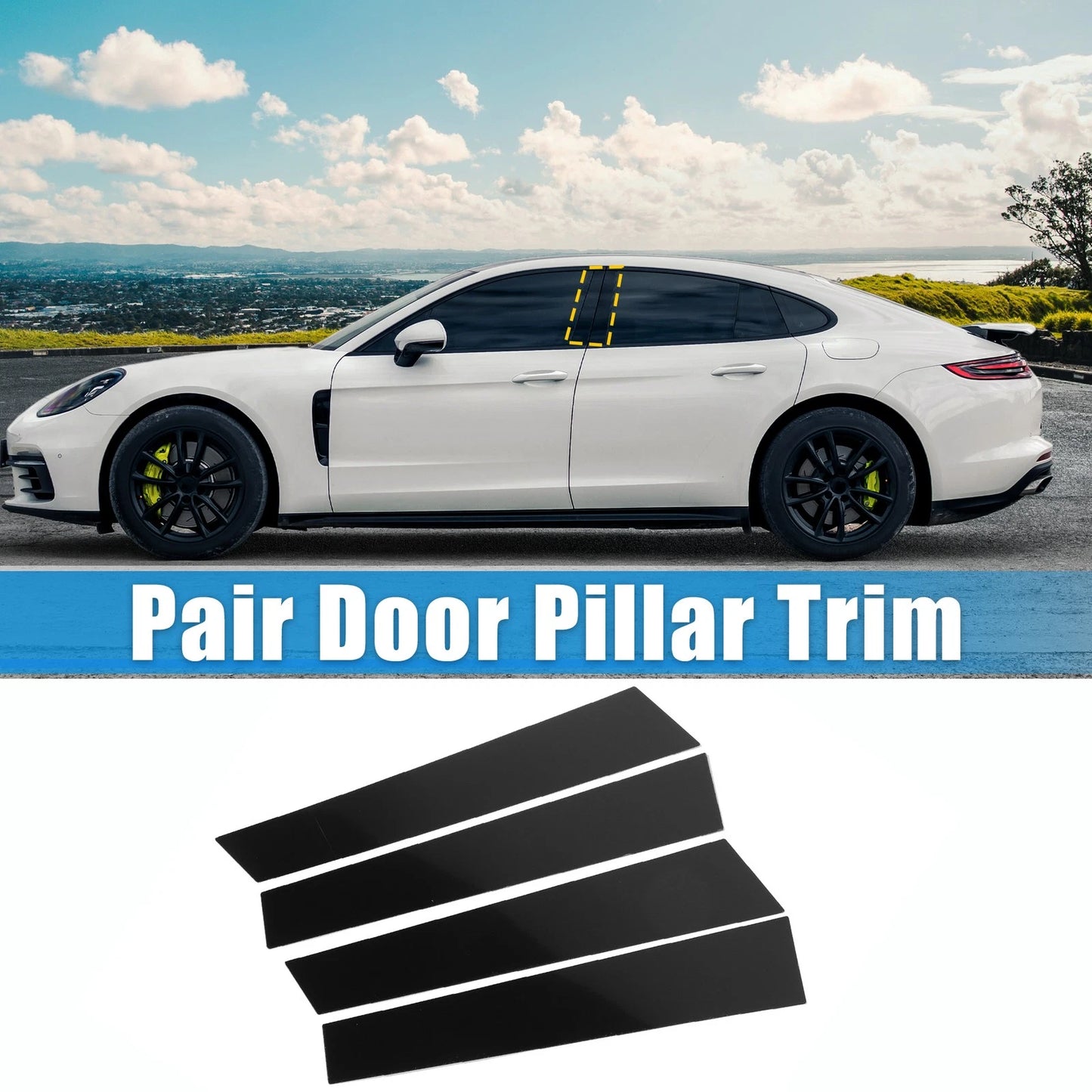 4x Windshield B-Pillar Trim for Porsche Panamera (2009 - 2016)