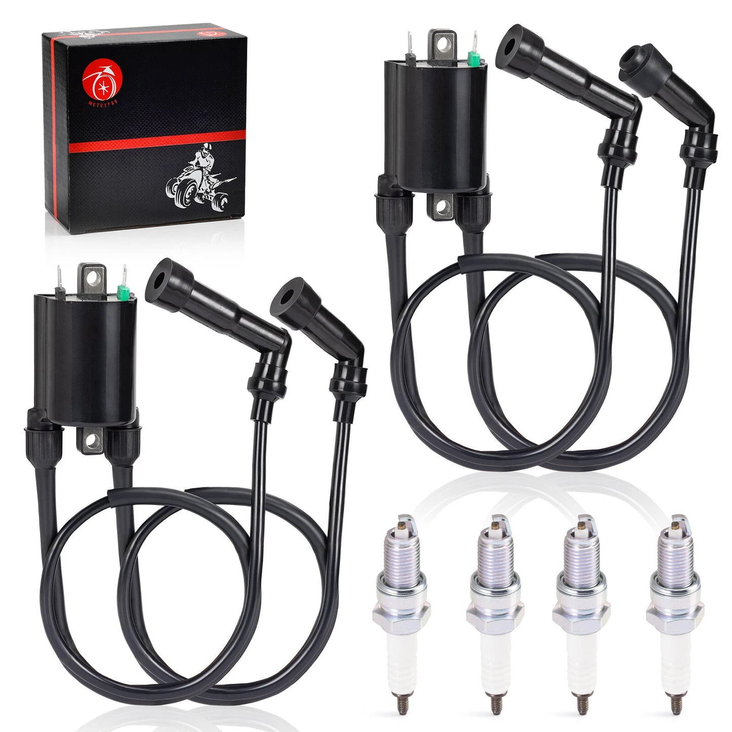 Ignition Coil & Spark Plug for Kawasaki VN1600 Vulcan 1600 (2003-2007)