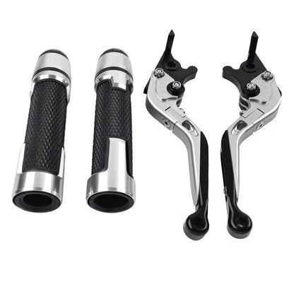 Silver Brake Clutch Lever Handlebar Grip Set for Yamaha XSR900 (2016-2023)