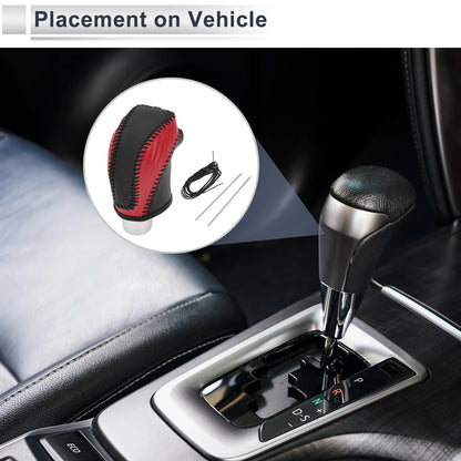 Red Carbon Fiber Gear Shift Knob Cover for Subaru Impreza (2017-2023)