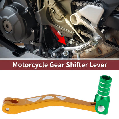 Folding Motorcycle Gear Shifter Lever Gold Tone and Green for Yamaha TTR 50cc