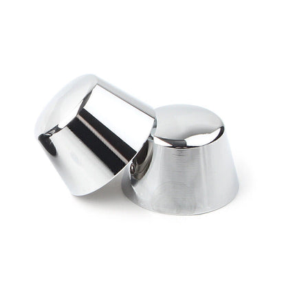 Front Axle Nut Covers 2 x Satin Silver for Harley Sportster Softail Road King