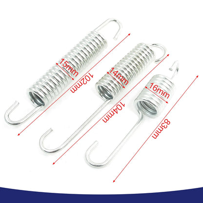 3 in 1 Ring Motorcycle Kickstand Spring Silver Tone Universal for Motorcycle