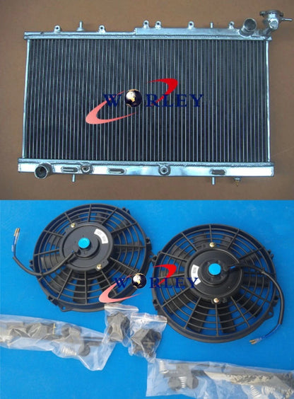 50mm Aluminum Radiator & Fans for Nissan Pulsar N14 GTIR SR20DET (1990-1994)