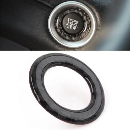 Black Engine Start Stop Button Ring Trim for Jeep Grand Cherokee (2011-2021)