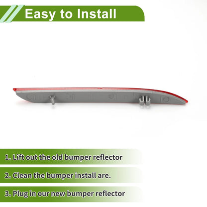 Bumper Reflector for Ford Mustang 2015-2017 Red (1pc Rear Left)