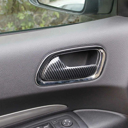 4 x ABS Carbon Fiber Interior Door Handle Covers for Dodge Durango (2011-2021)