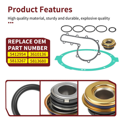 Water Pump Repair Seal Gasket Kit for Polaris Scrambler XP 1000 (2014–2018)