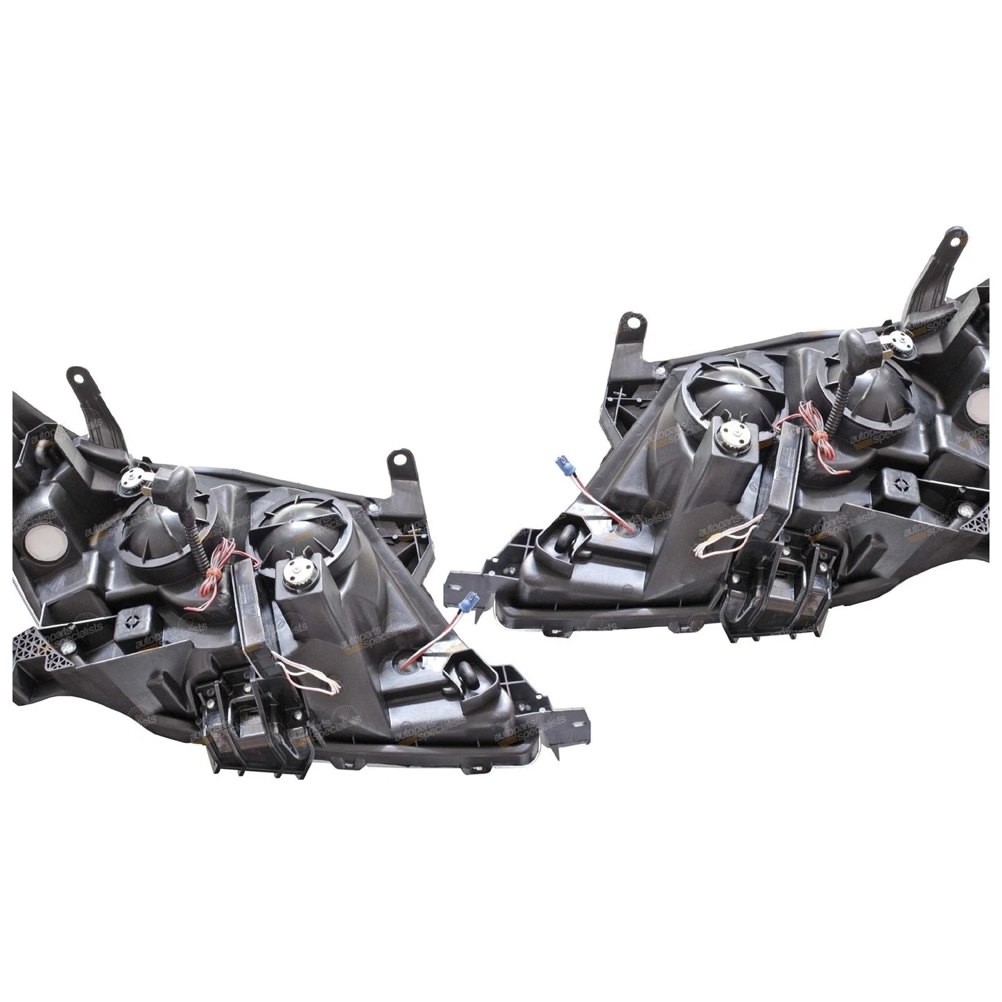 2 x LED Black Projector Headlights for Toyota Hilux (2005–2011)