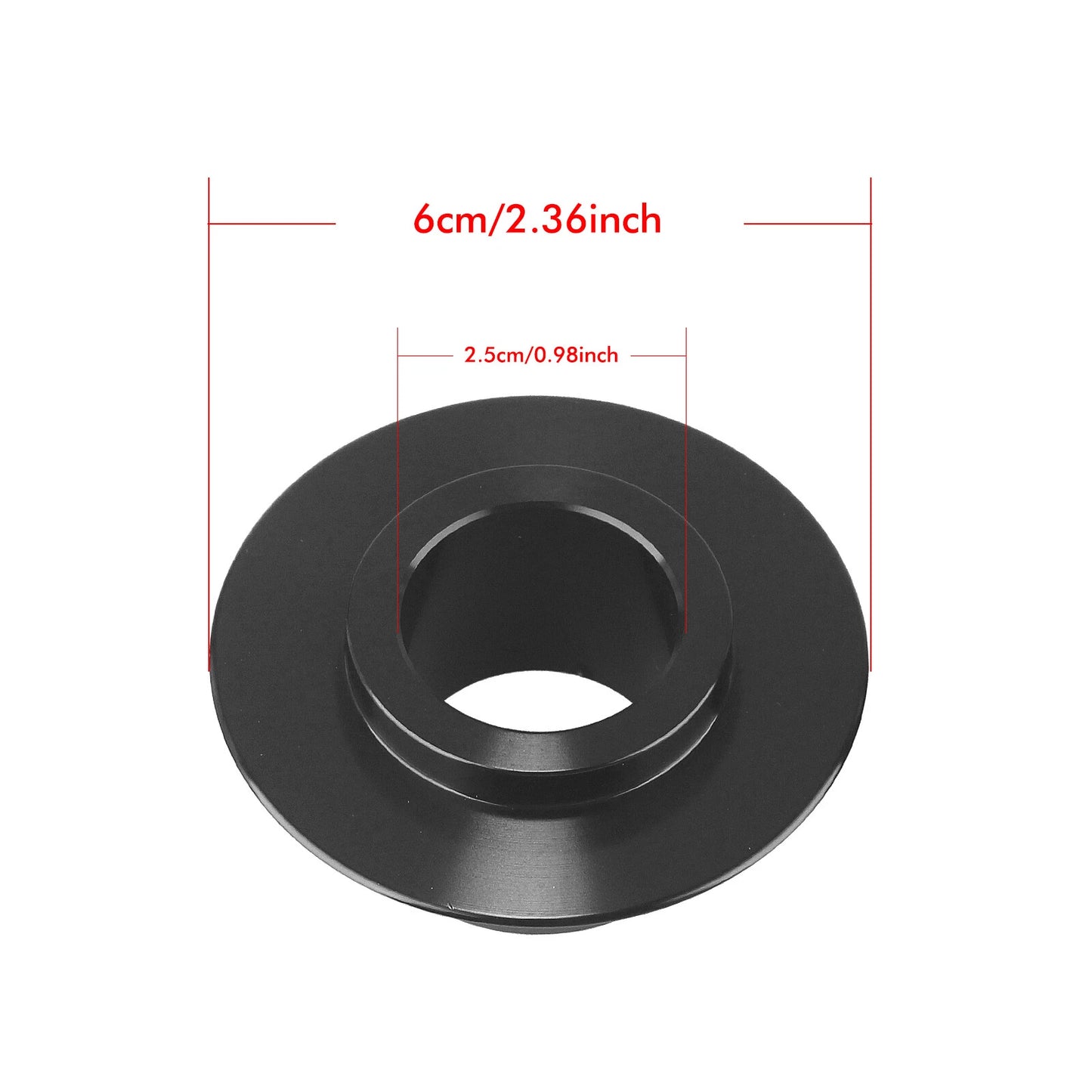 2 x Black Front Axle Wheel Spacers for Harley Touring (2008-2018)