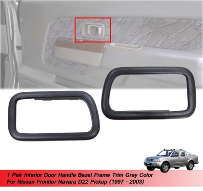 Door Handle Bezel Frame Gray for Nissan Frontier Navara D22 (1997-2003)