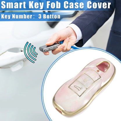 Key Fob Case Cover Porsche Cayenne (2011-2018) TPU Pink