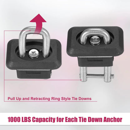 4pcs Tie Down Anchors Truck Bed Anchor for Chevy Silverado GMC Sierra Canyon