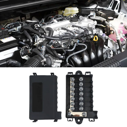 7 Way Fuse Box Holder for Cars/RVs/Boats, 32V DC Compatibility