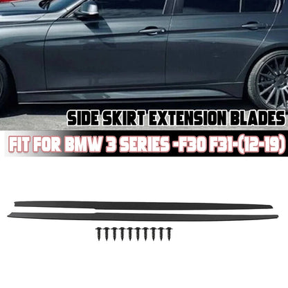 Side Skirt Extension Winglet Splitter Lip for BMW F30 F31 3 Series (2012-2019)