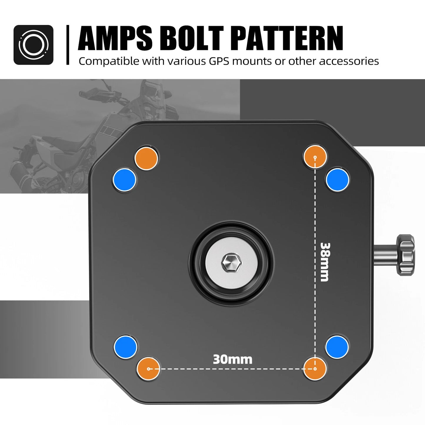 12MM Adjustable GPS Mount Bracket for Yamaha Tenere 700 (2019-2023)