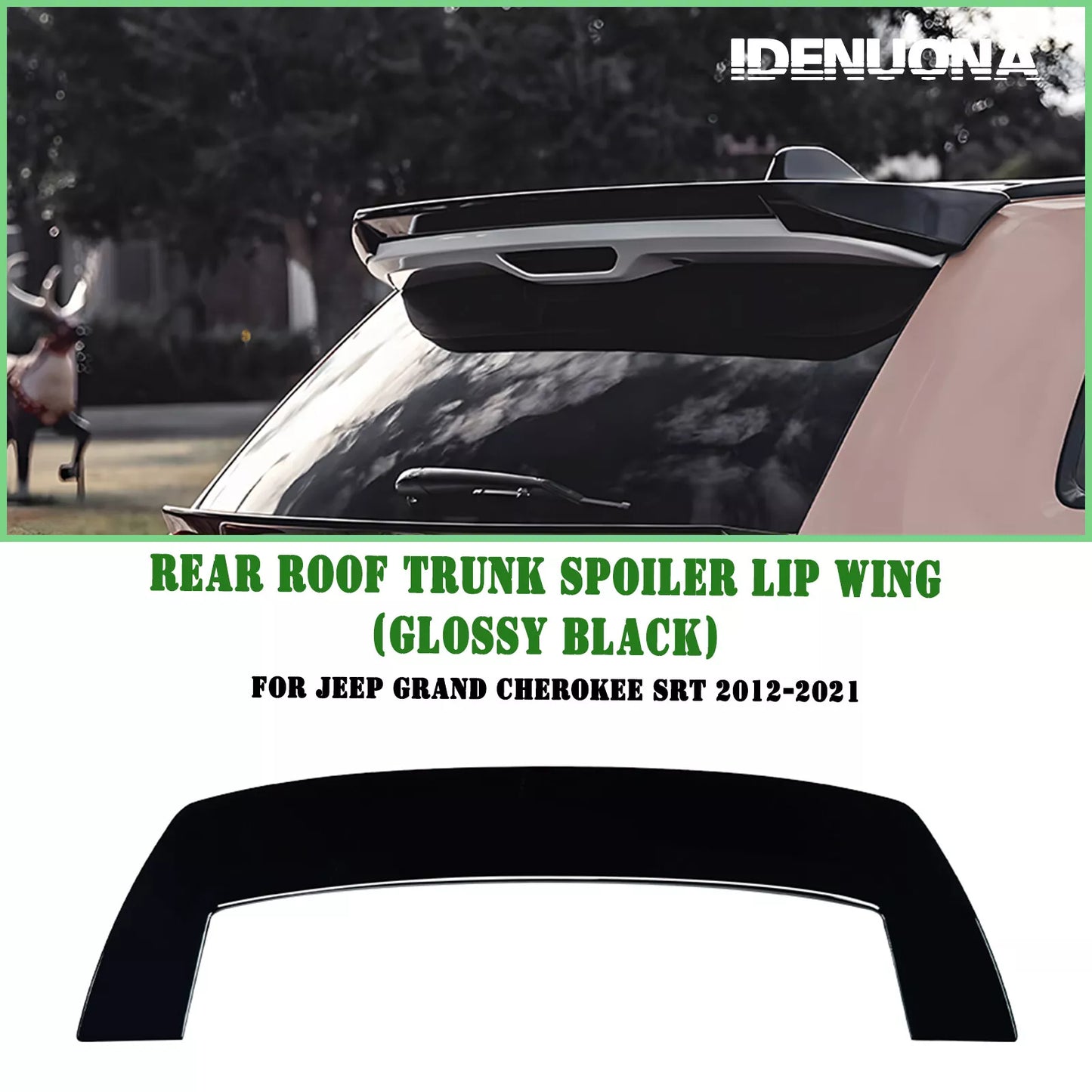 Gloss Black Rear Boot Spoiler for Jeep Grand Cherokee SRT (2012-2021)