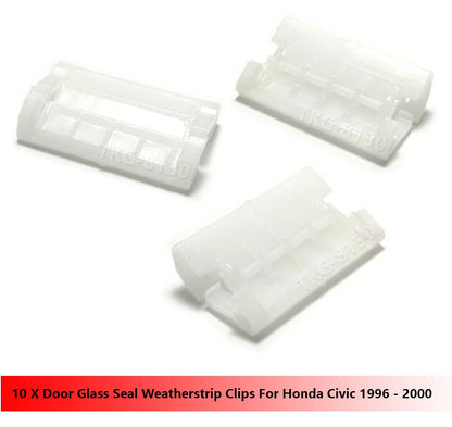 10 x Door Glass Seal Weatherstrip Clips for Honda Civic (1996-2000)