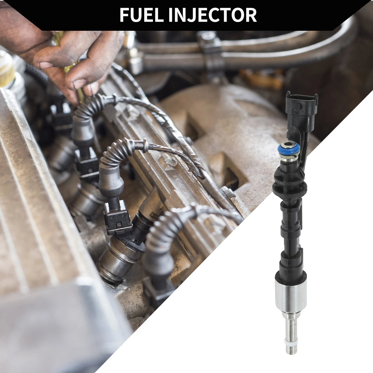 Fuel Injector for Land Rover Range Rover 2010-2013 5.0L Black 1 Pc