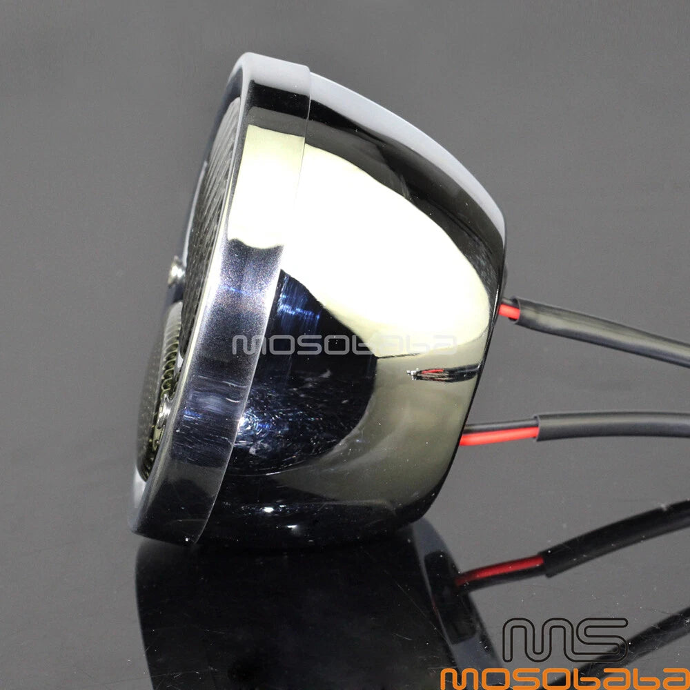 Chrome LED Brake Stop Taillights for Harley, Honda, BMW, Bobber, Cafe Racer