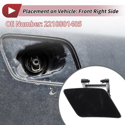 Front Right Washer Nozzle Cover for Mercedes-Benz S350 (2012-2013) Black
