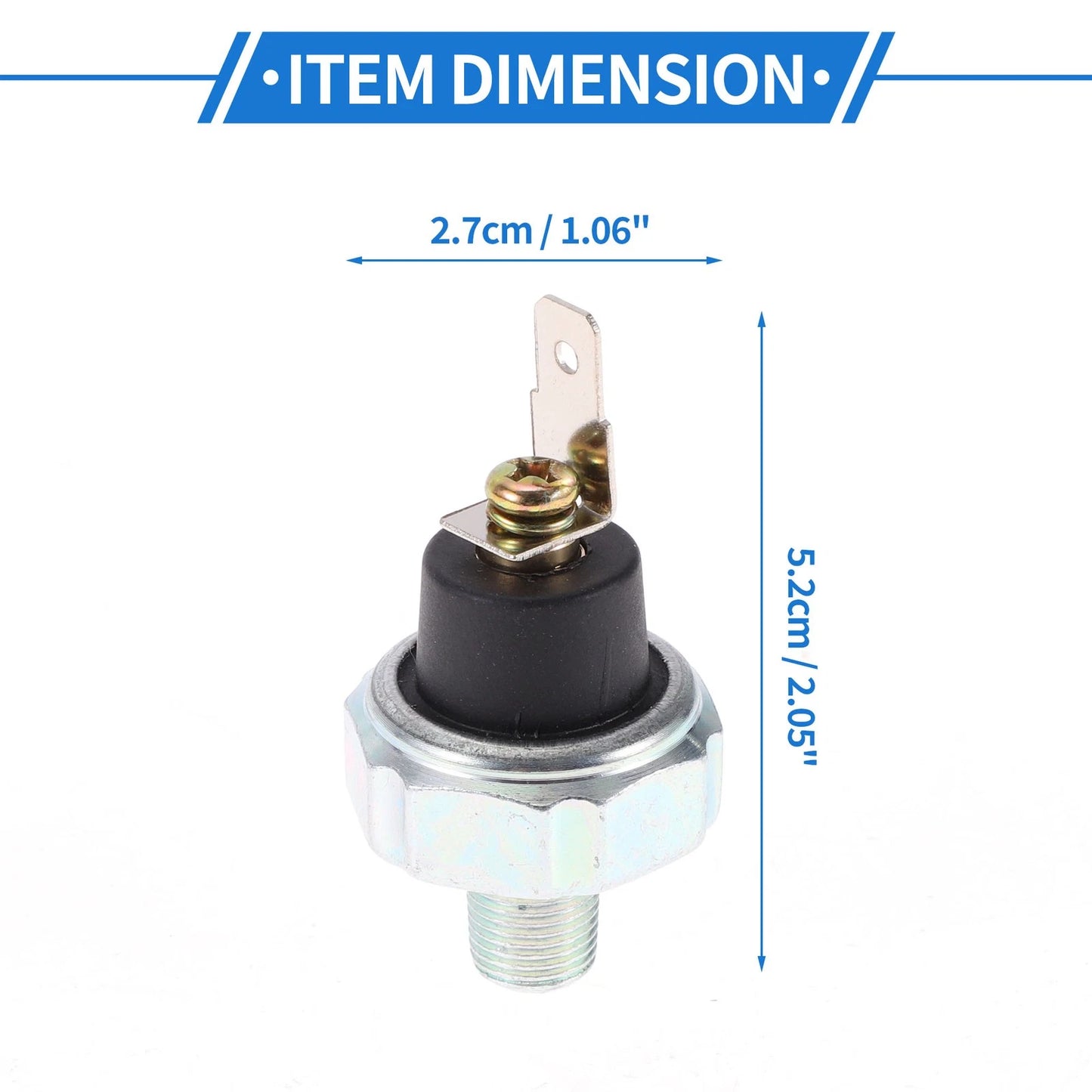 Engine Oil Pressure Sensor Metal Black for Honda Acura (1991-1994)