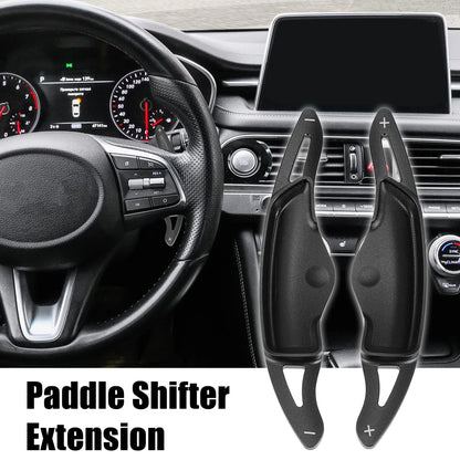 Steering Wheel Paddle Shifter Extensions for Hyundai 2018-2021 Aluminum Black
