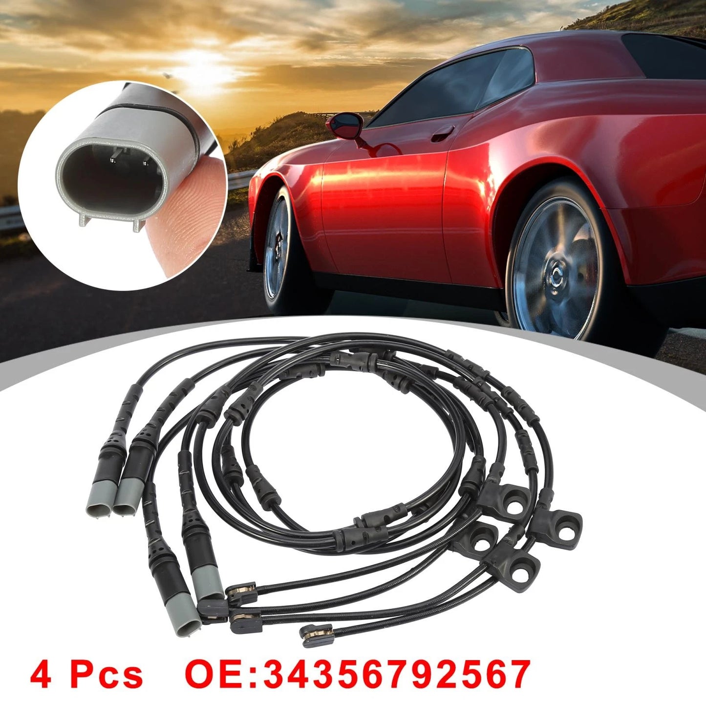 4 x Front Brake Pad Electronic Wear Sensors for BMW X5 (2011-2016)