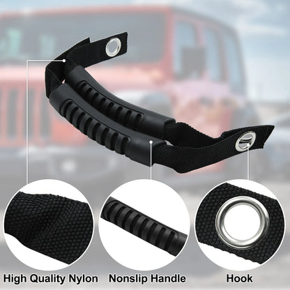 Black Rear Seat Grab Handle Grip for Jeep Wrangler (2007-2018)