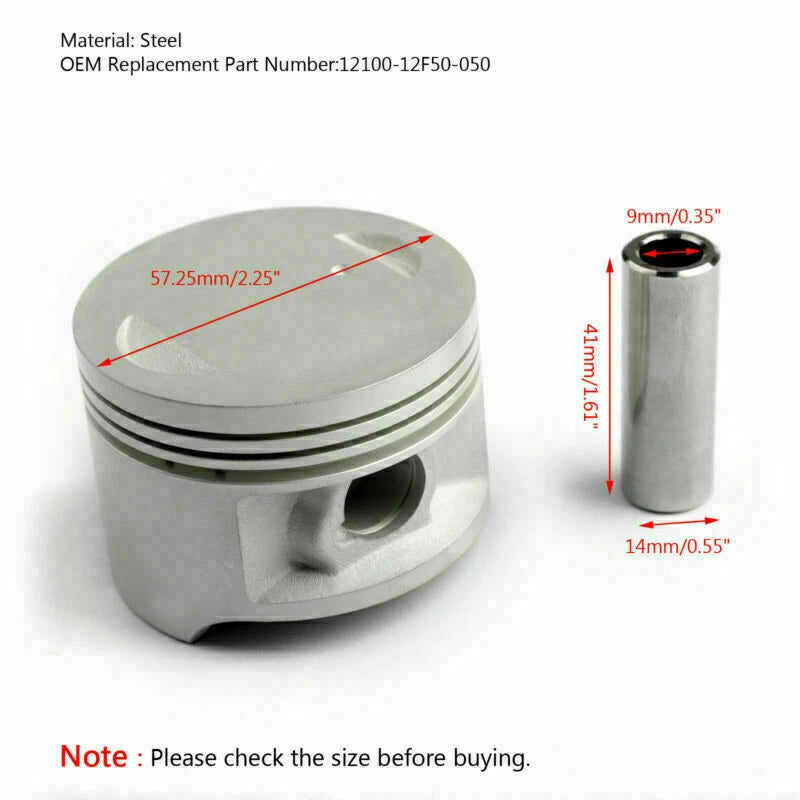 Piston Ring Kit +0.25mm for Suzuki RV125 EN125 DR125 (2003-2015)