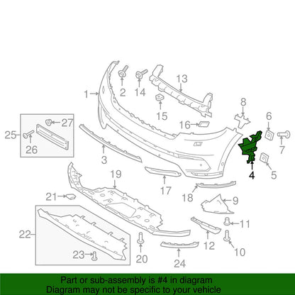 Front Bumper Mounting Bracket for Land Rover Range Rover Velar (2018-2021) Pair
