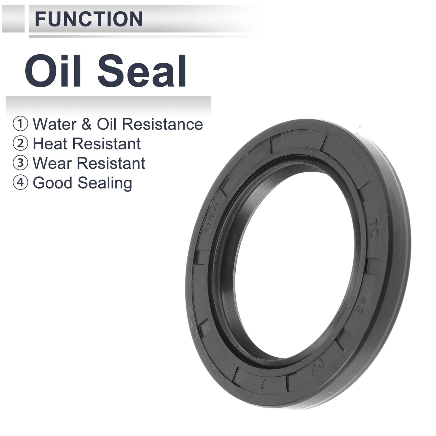 Oil Seal 42x62x7mm Black 5 Pcs