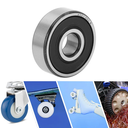 6301DDU 12x37x12mm 1 Pc Deep Groove Ball Bearings for Scooter Skateboard Wheel