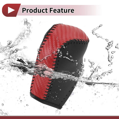 Red Faux Leather Gear Shift Knob Cover for Toyota Corolla (2014-2018)