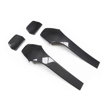 4pcs Real Carbon Fiber Seat Back Headrest Cover Trim For F80 M3 F82 F83 M4