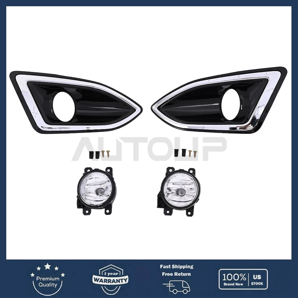 2 x Bumper Fog Lights Lamps Left & Right Side for Ford Edge (2015–2018)