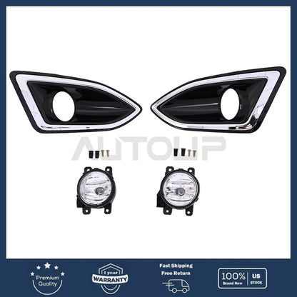 2 x Bumper Fog Lights Lamps Left & Right Side for Ford Edge (2015–2018)