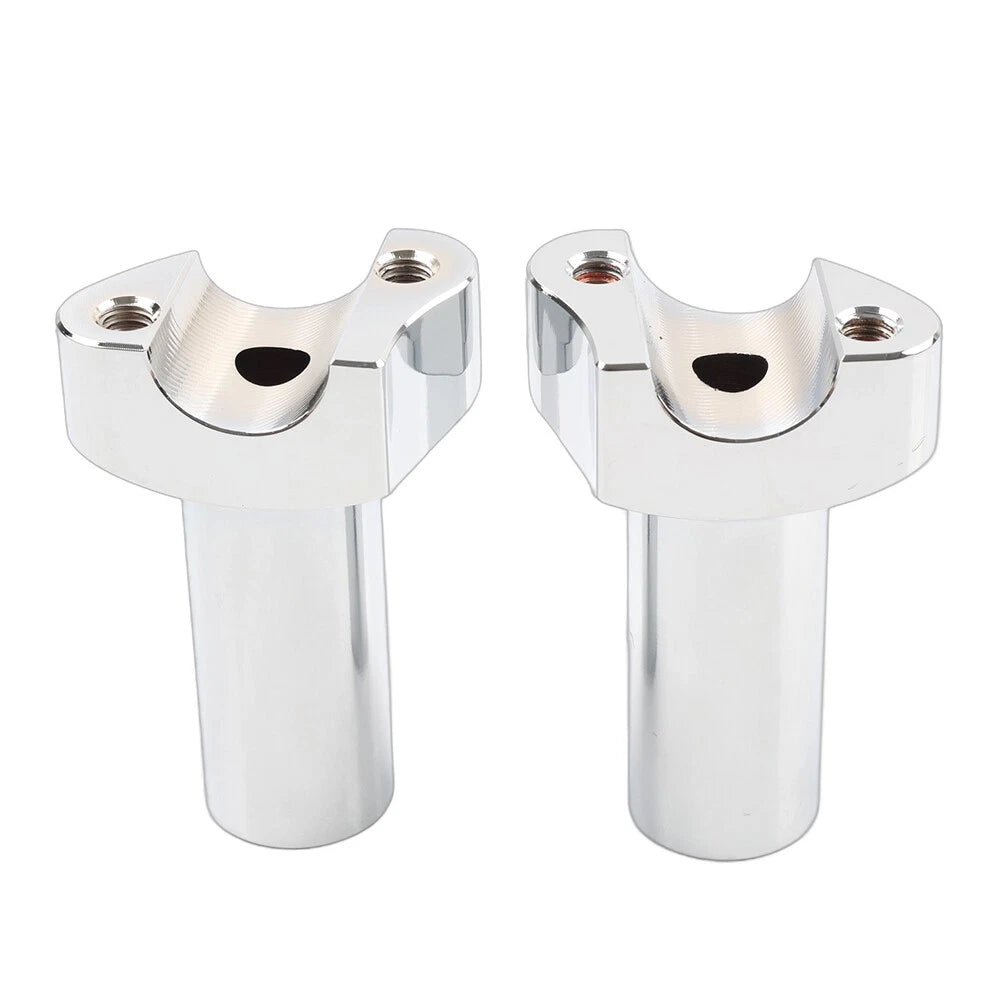 3.5" Chrome Straight Handlebar Risers for Harley Dyna Sportster Softail