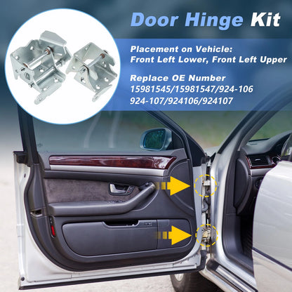 Front Left Upper Lower Door Hinge Kit for Chevy Blazer S10 (1995-2005)