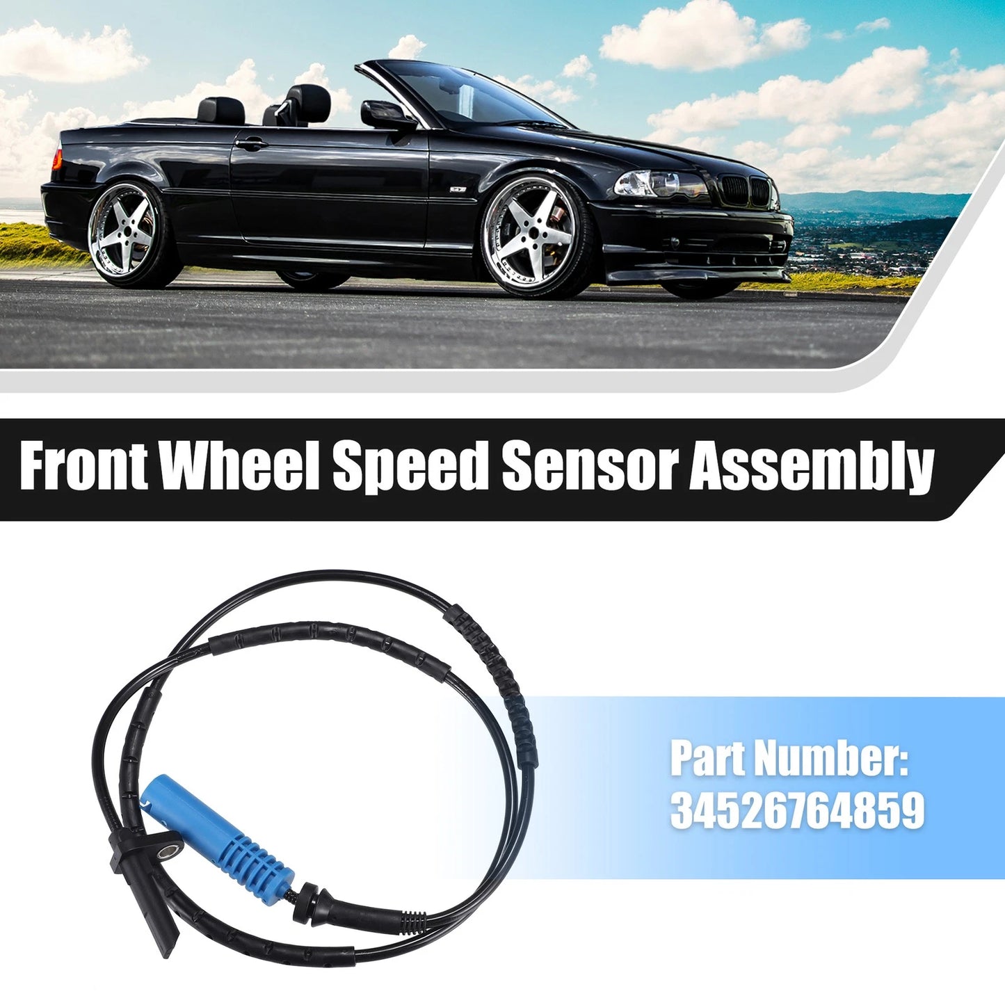 ABS Wheel Speed Sensor for BMW 328i Base 3.0L L6 (2007-2013)